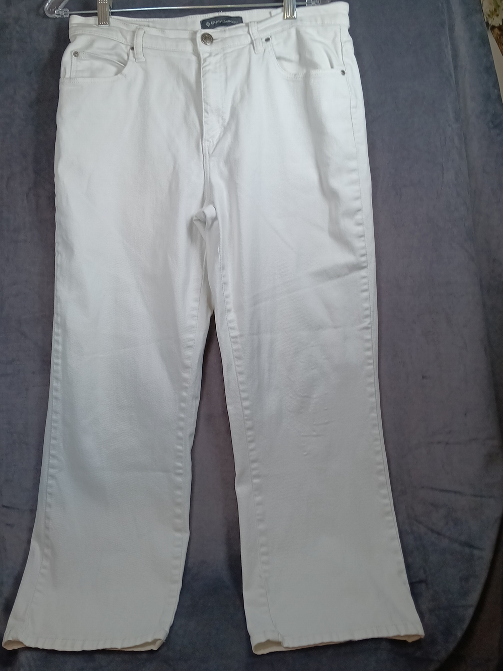 Lee Women’s White Straight-Leg Jeans 32 X 27
